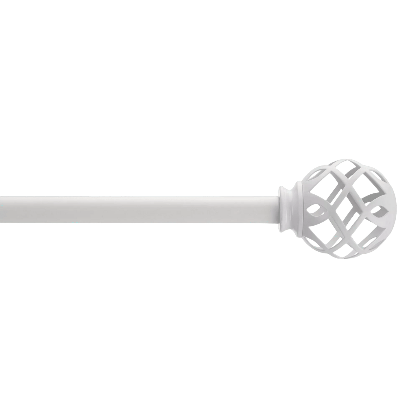 White Curtain Rod Set - Diameter 5/8 mm
