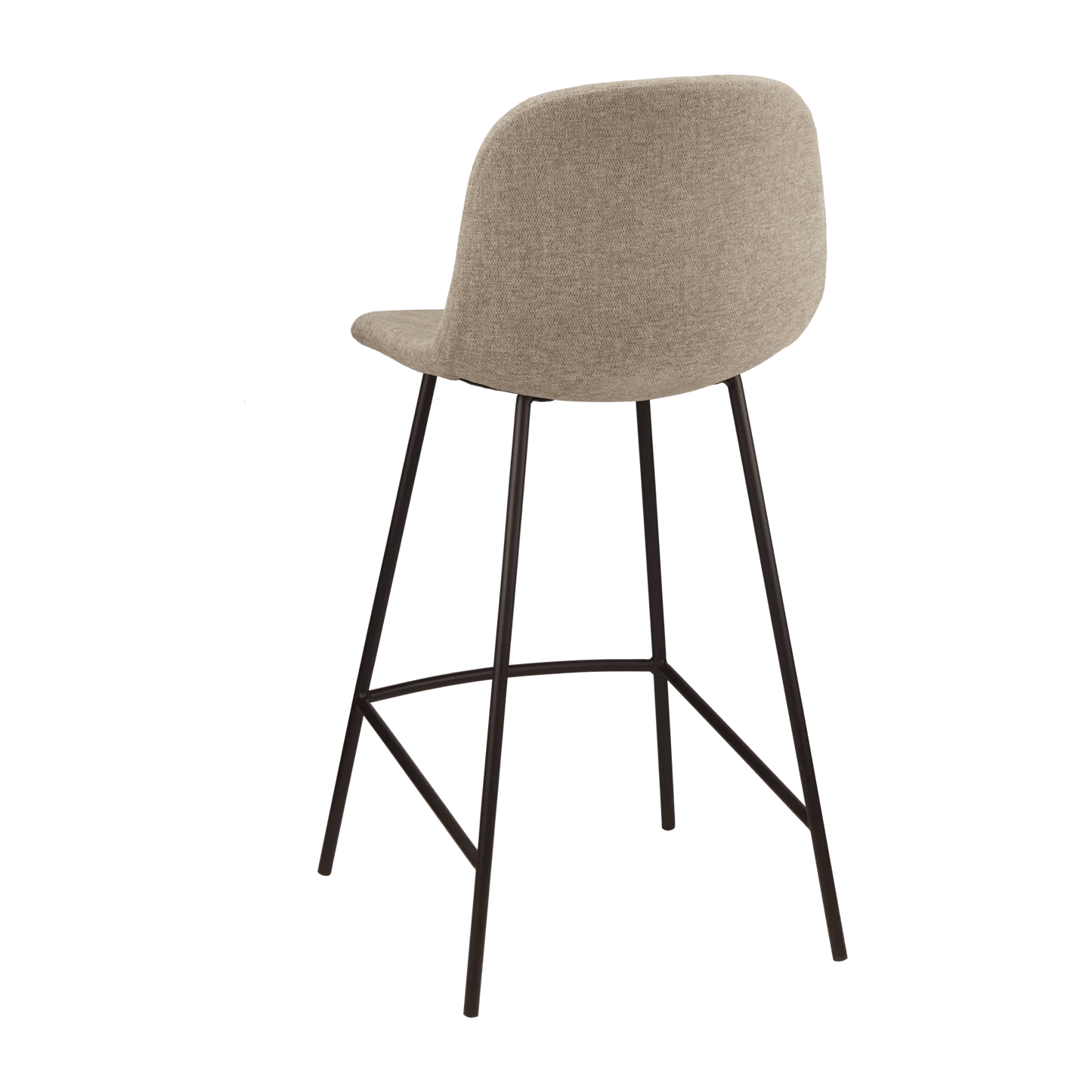 Fabric and Metal Bar Stool