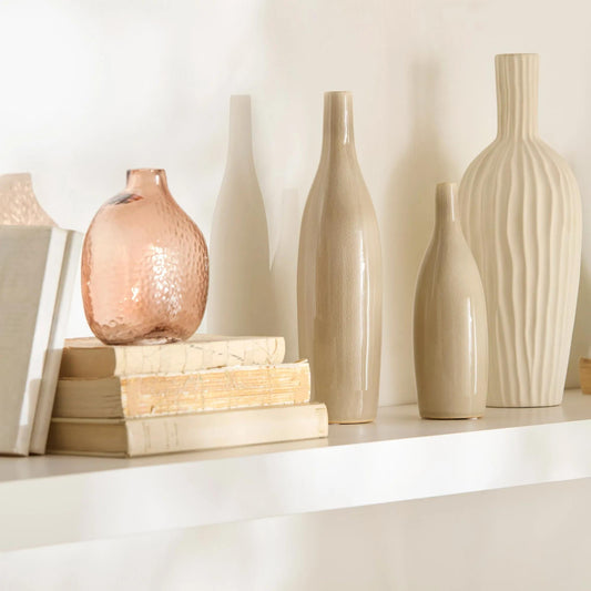 Uneven Pink Glass Vase