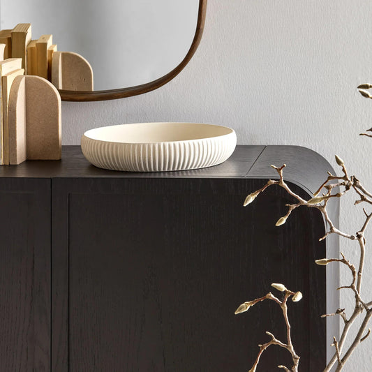 Ribbed Ceramic Bowl