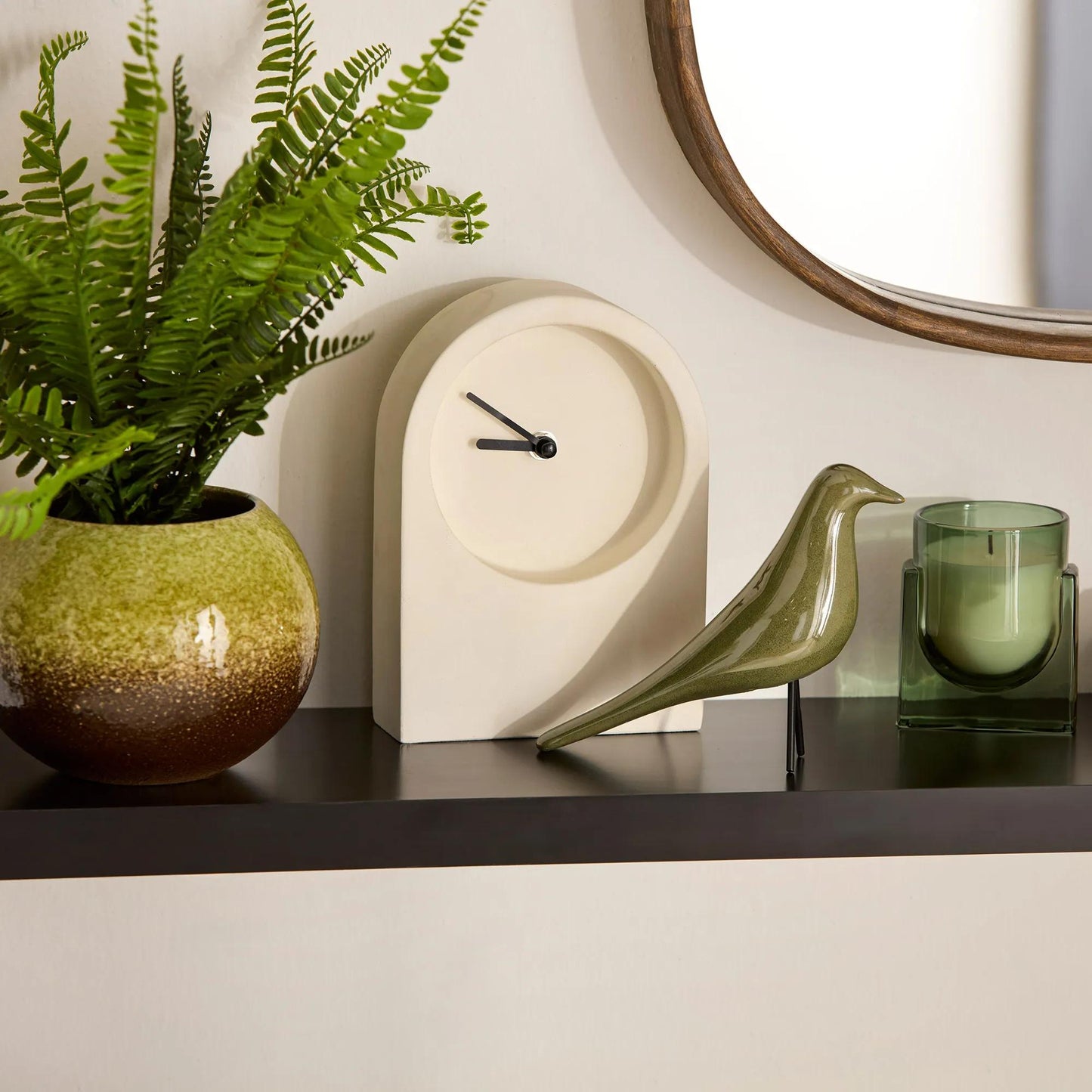 Cement Table Clock