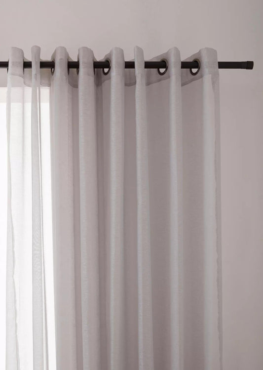 Grey Kacha Sheer Curtain