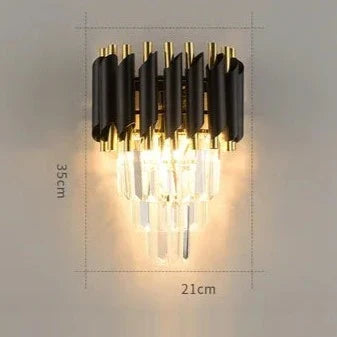 Modern Design Crystal LED Sconce Luminaire for Foyer - Hall - Dining or Living Room