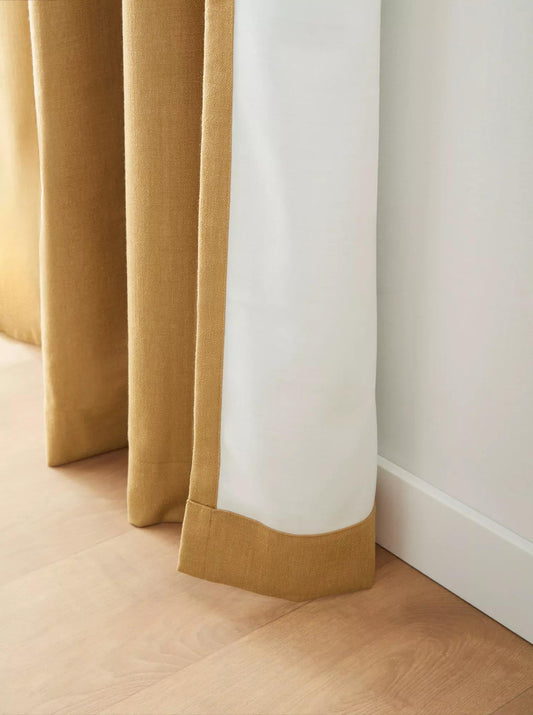 Ochre Taha Rod Pocket Back Tab Blackout Curtain