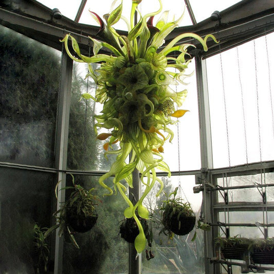 Large Nepenthes Design Handblown Murano Glass Modern Hanging Chandelier Lights