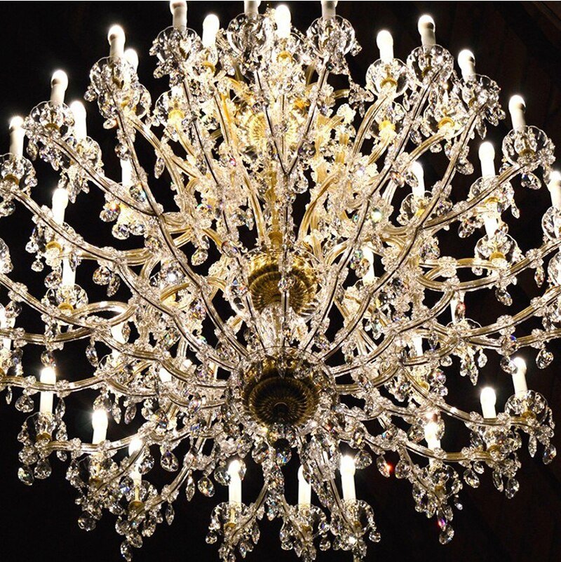 Lighting Large Luxury Maria Theresa Crystal Chandelier Villa decoration Chandelier Light Lighting (Gold Lamp body Width 160cm H180cm)