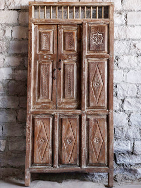Antique Doors Reclaimed Wood Garden Door Carved Statement Door 84X39