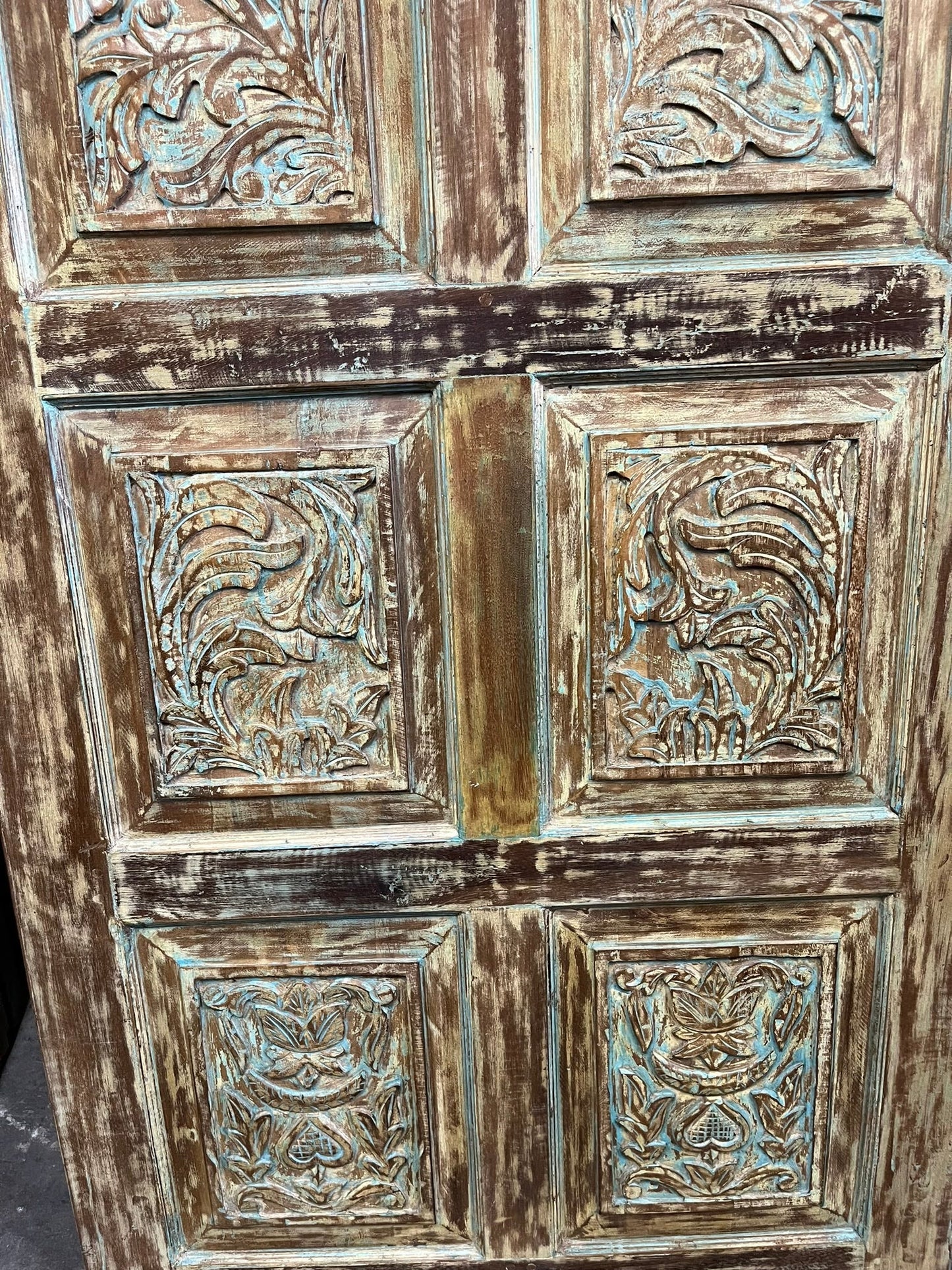 Vintage Carved Barn Door Floral Farmhouse Statement Interior Doors 80x36