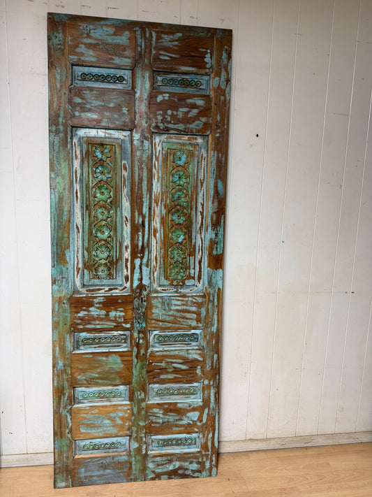 Vintage Carved Barn Door Sliding Door Boho Interior Exterior Barndoor 80x29.5