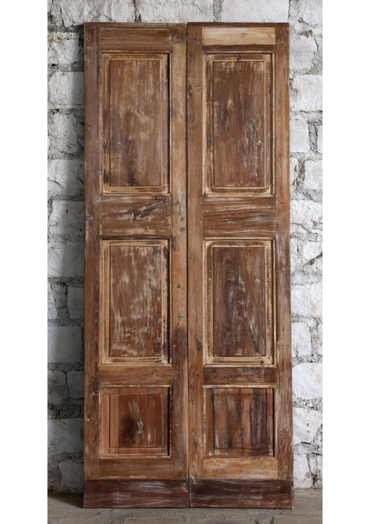 Hand Carved Wood Double Doors – Vintage Pantry & Closet Door 80x34