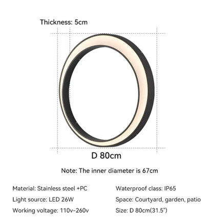 Decorative Crescent Moon Outdoor Waterproof Wall Sconces for Balcony, Courtyard, Garden, or Patio