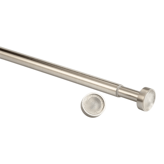 Brushed Nickel Curtain Tension Rod - Diameter 16/19 mm
