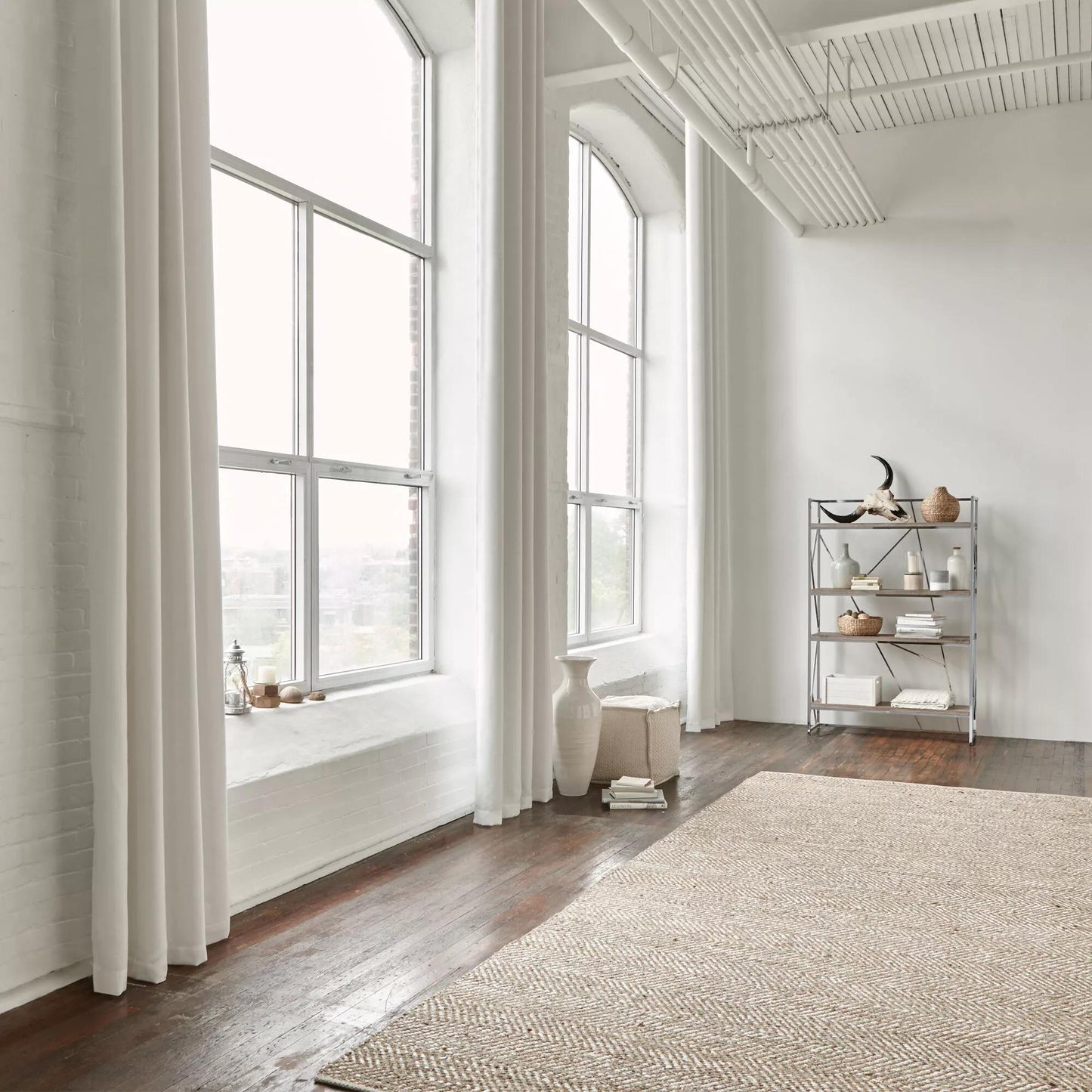 White Darja Blackout Curtain