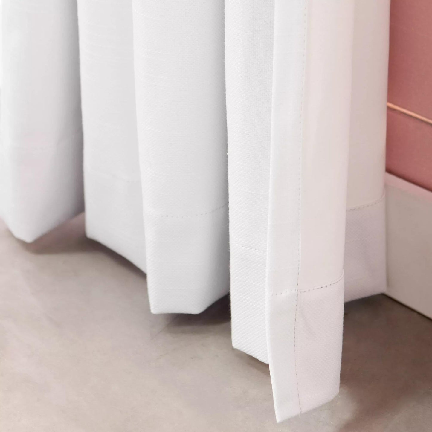 White Kimia Blackout Curtain