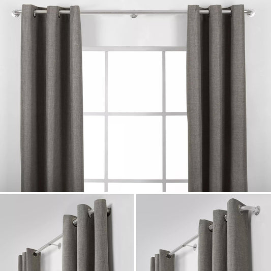 Brushed Nickel Blackout Rod Set - Diameter 25/28 mm