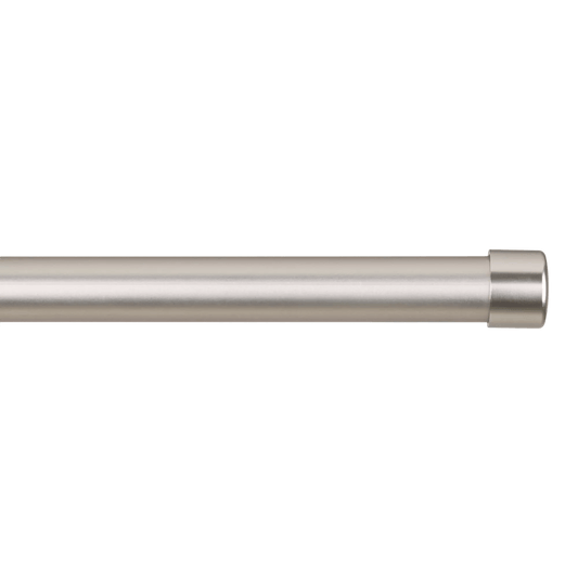 Brushed Nickel Curtain Rod Set - Diameter 25/28 mm