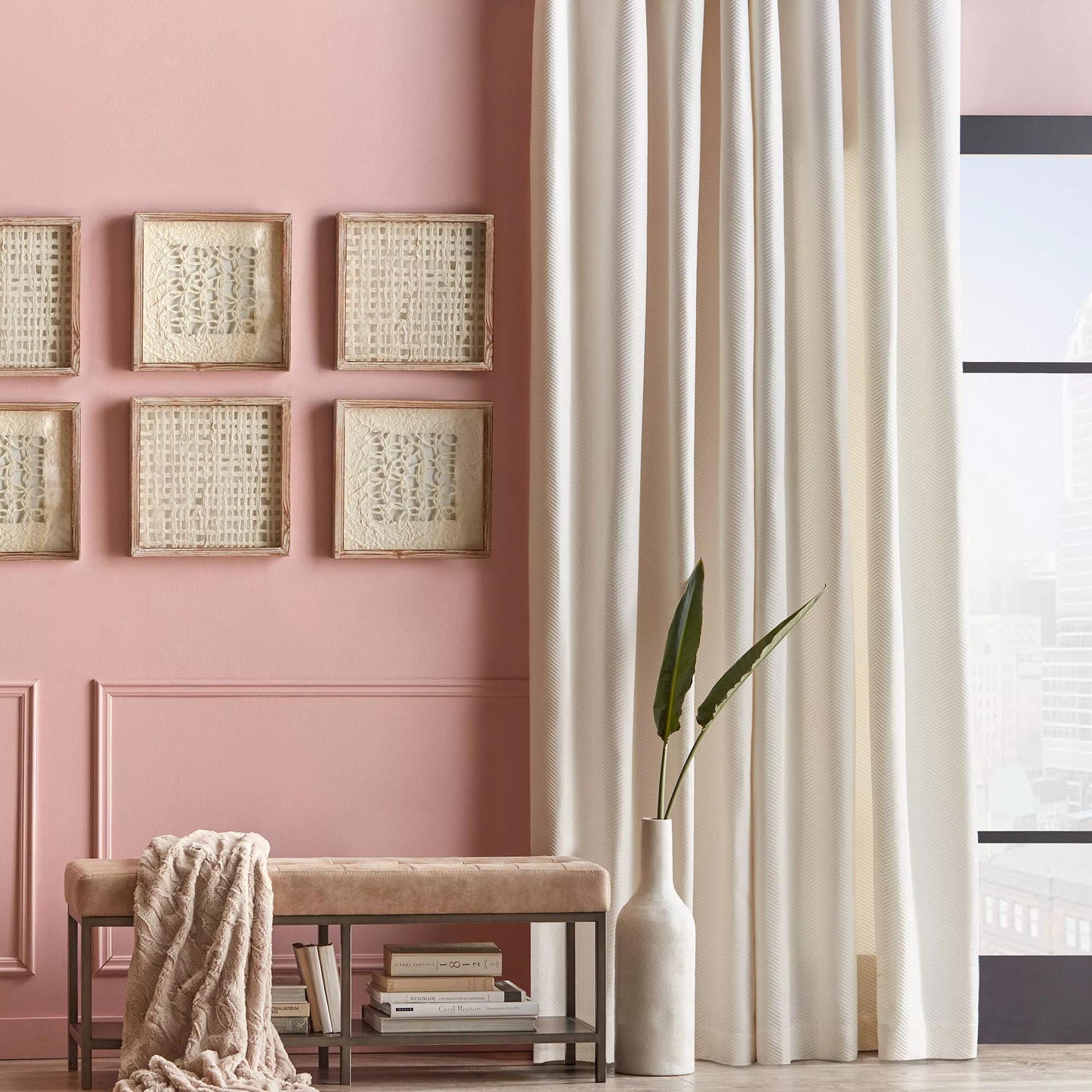 Ivory Quincy Panel Curtain
