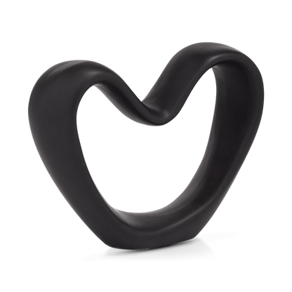 Black Decorative Ceramic Heart