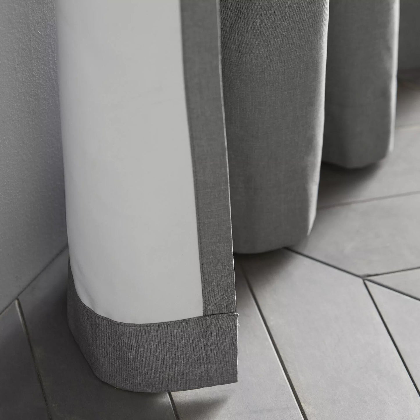 Light Grey Chambray Blackout Curtain