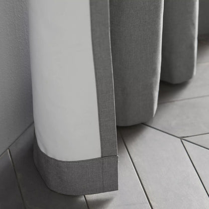 Light Grey Chambray Blackout Curtain