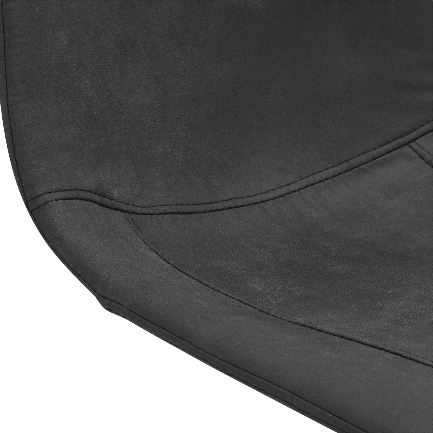 Black Textured Faux Leather & Metal Adjustable Bar Stool