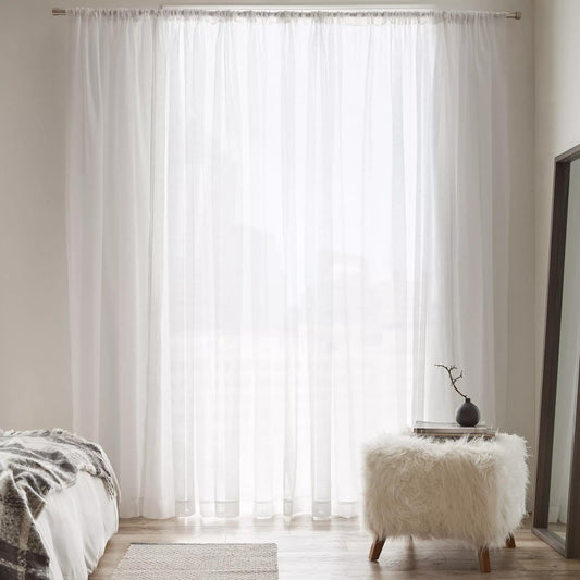 White Carla Sheer Curtain