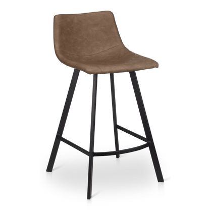 Faux Leather and Metal Bar Stool