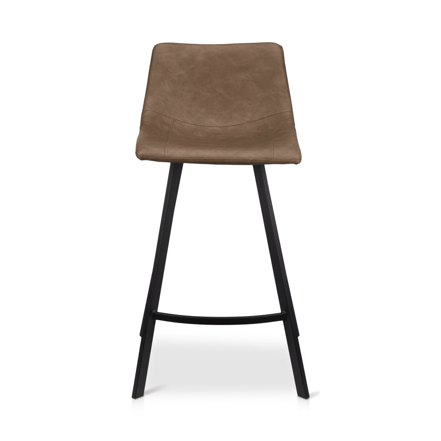 Faux Leather and Metal Bar Stool