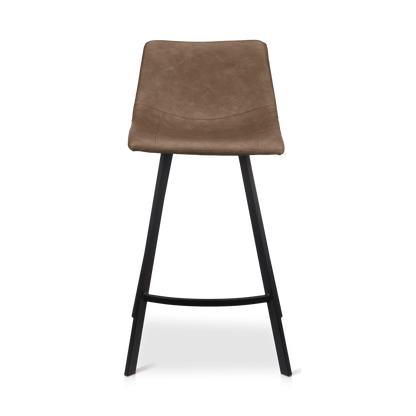 Faux Leather and Metal Bar Stool