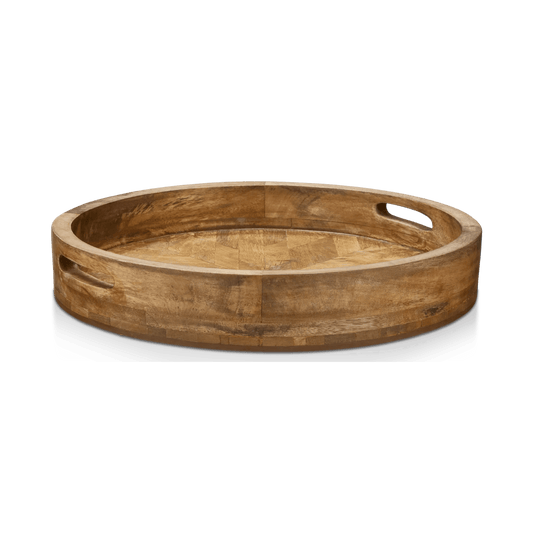 Round Mango Wood Tray