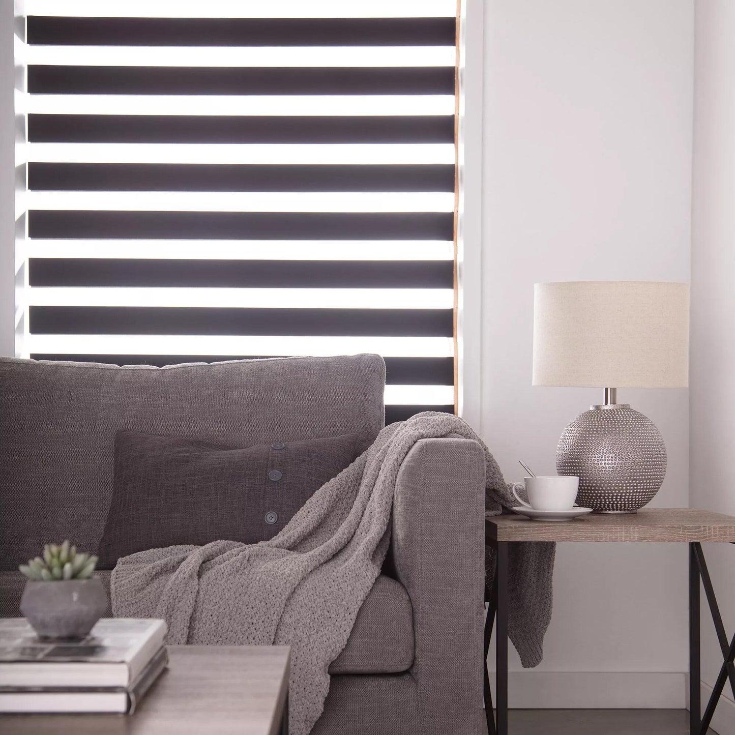 Black Cordless Sheer Shade