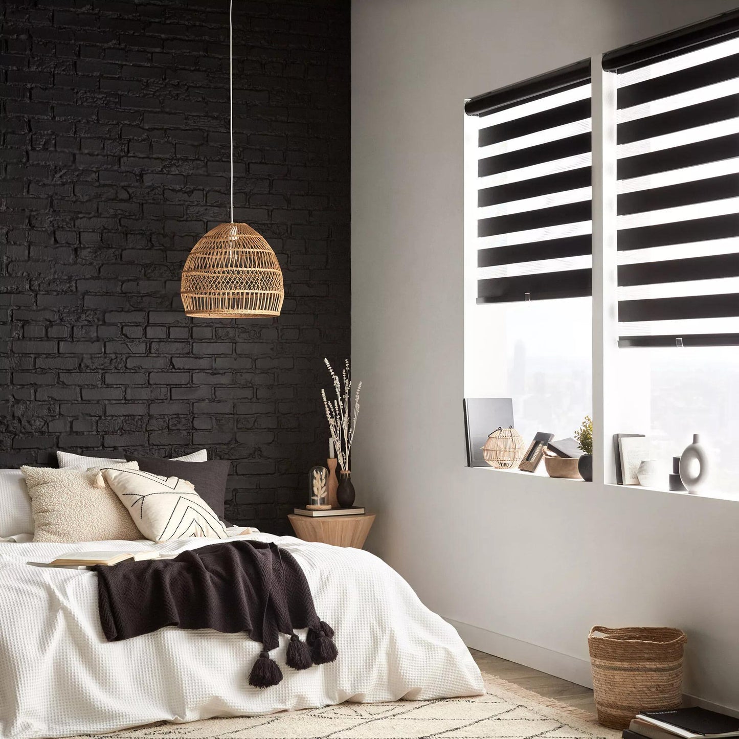 Black Cordless Sheer Shade