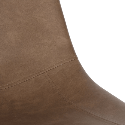 Faux Leather and Metal Adjustable Bar Stool