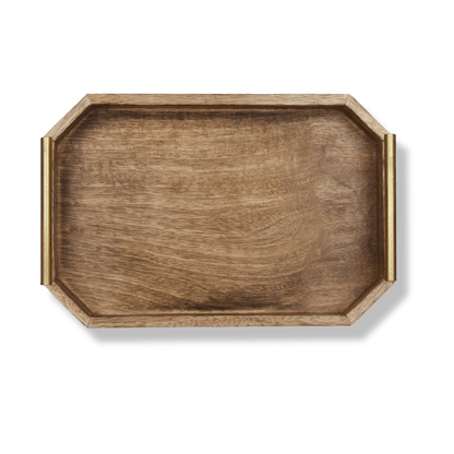 Wood Rectangular Tray with Handles