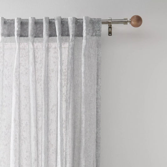 Natural Wood Curtain Rod Set - Diameter 13/16 mm