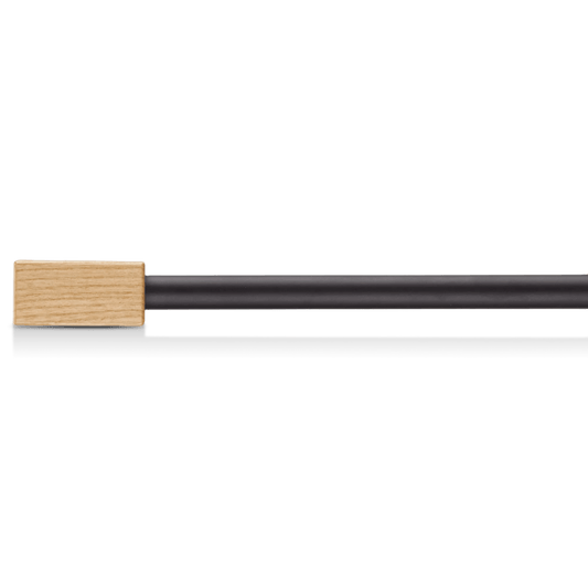 Rectangular Wood Curtain Rod Set - Diameter 13/16 mm
