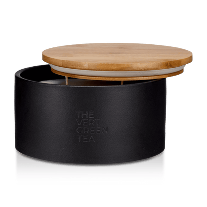 Bouclair Green Tea Candle with Wooden Lid