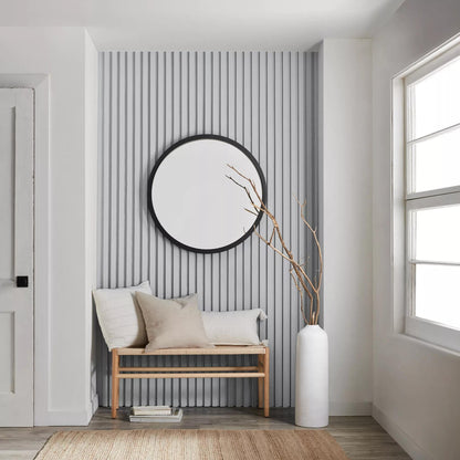 Round Mirror with Black Frame