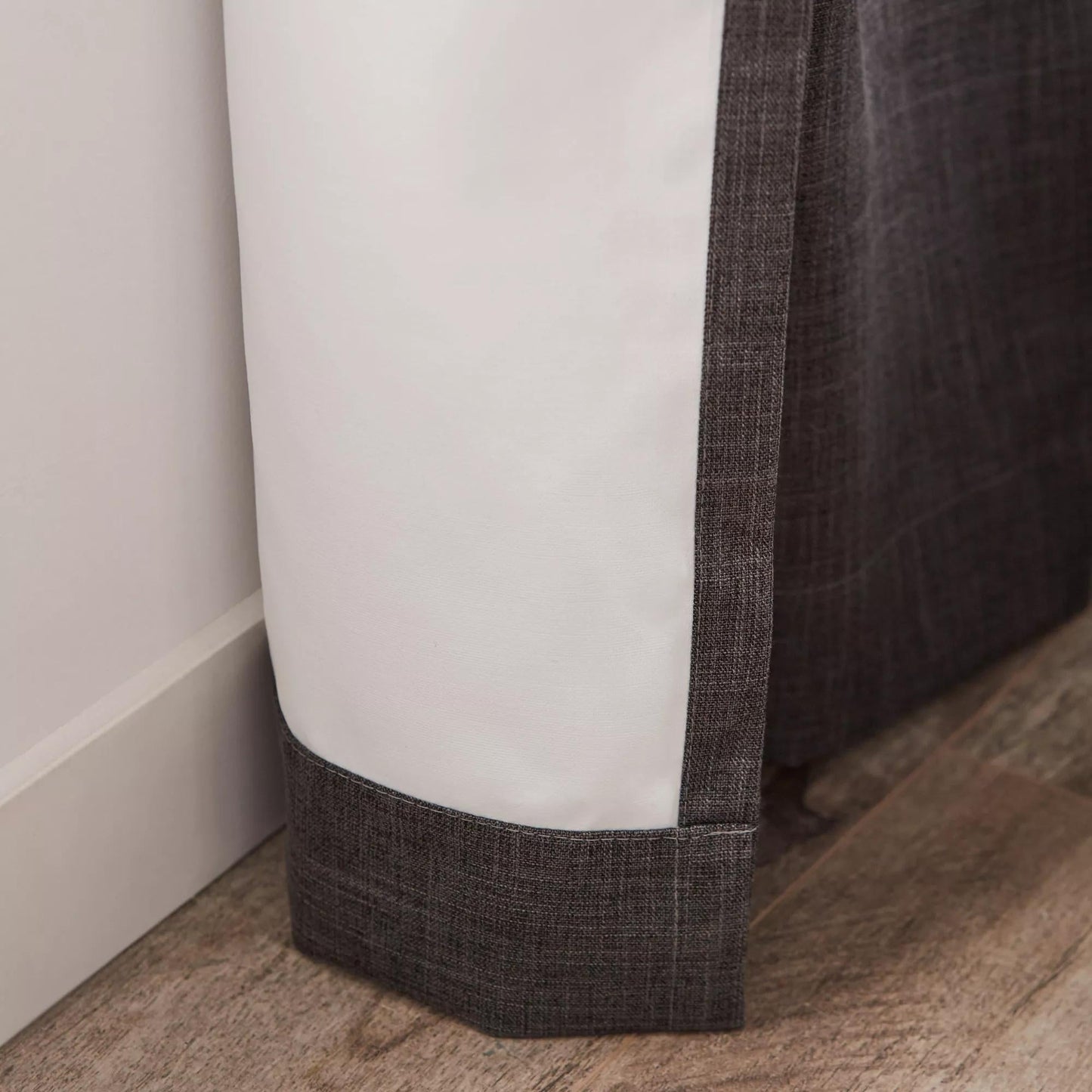 Charcoal Chita Back Tab Blackout Curtain