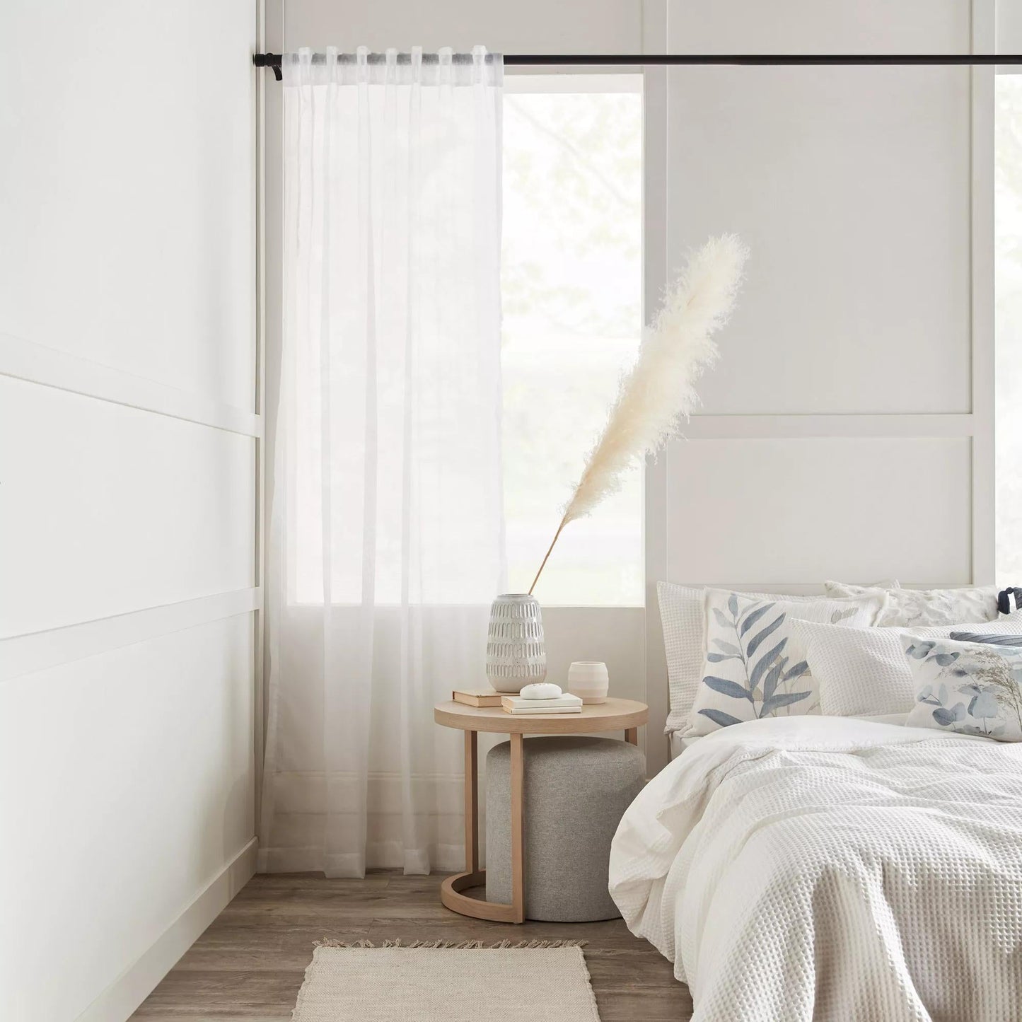 Kacha Rod Pocket Back Tab Sheer Curtain