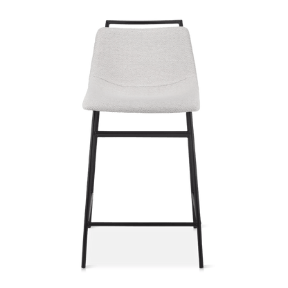 Fabric and Metal Counter Stool