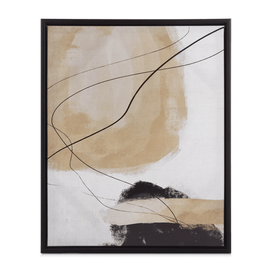 Abstract Blush Wave Framed Canvas