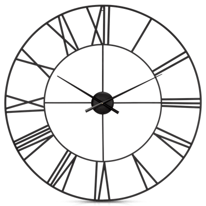 Black Metal Wall Clock