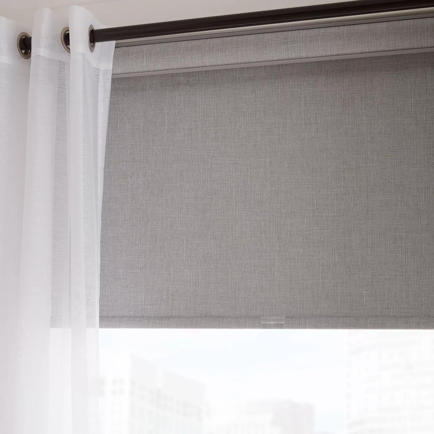 Light Grey Chita Cordless Blackout Roller Shade