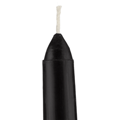Set of 8 Unscented Tapered Black Candles