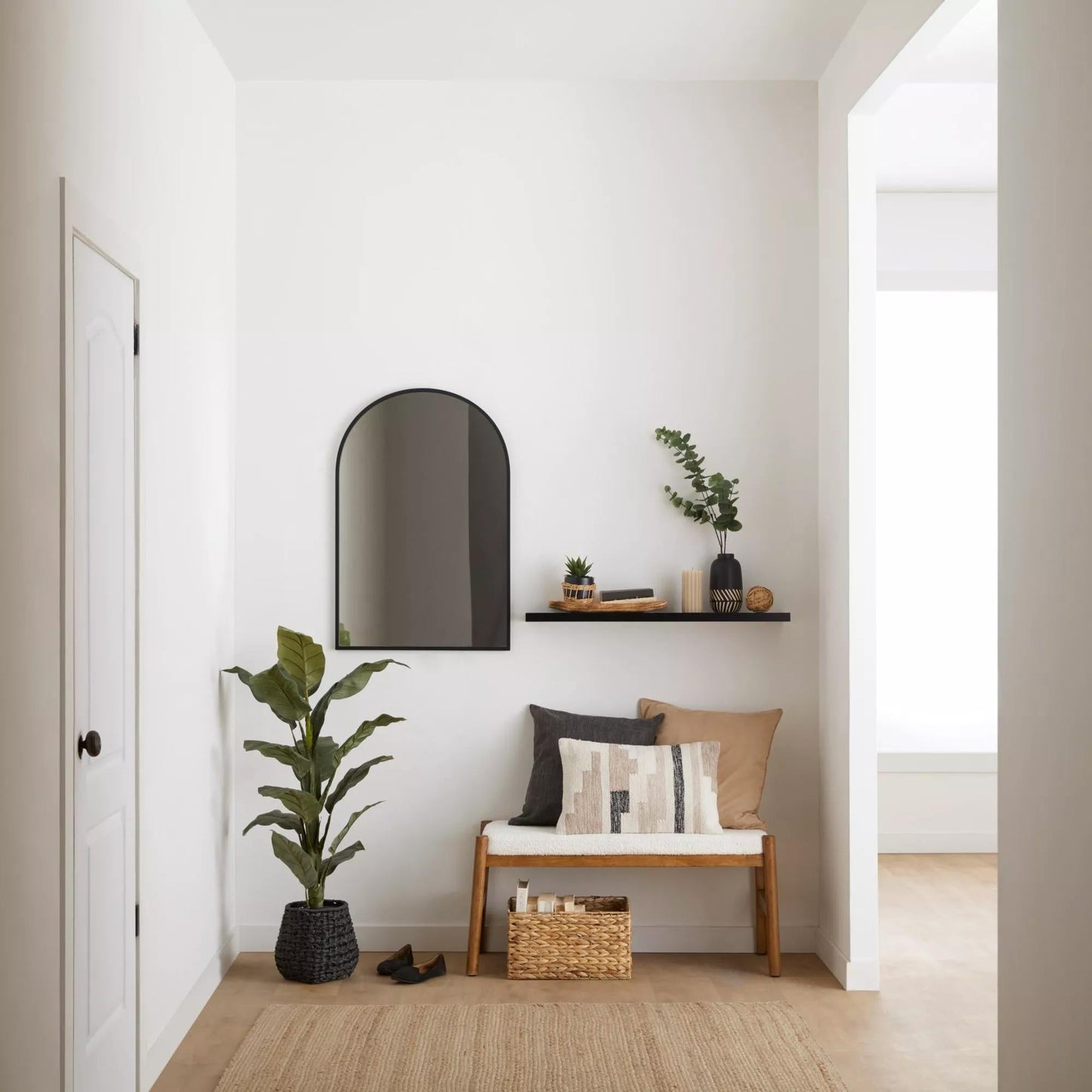 Black Arched Mirror