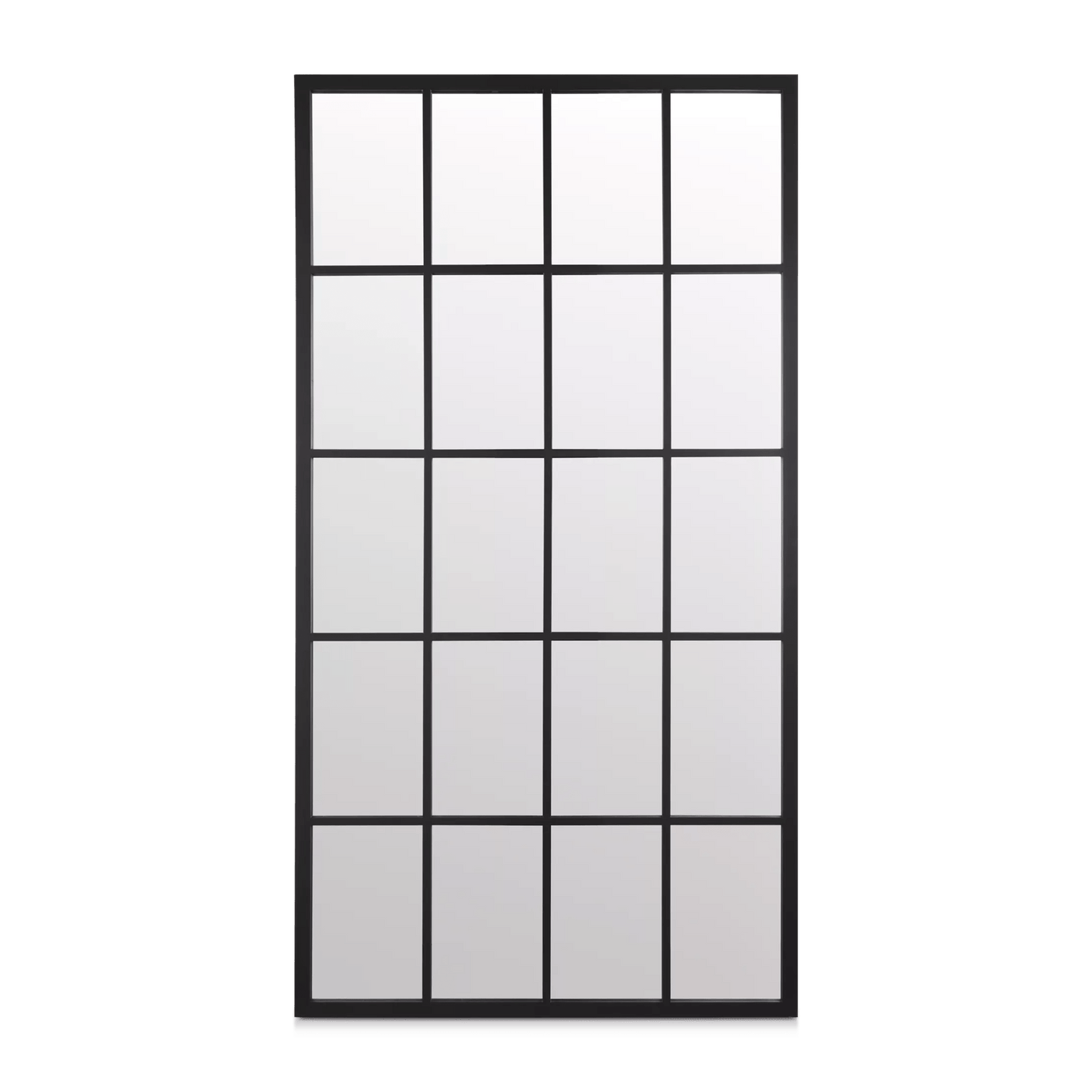 Black Windowpane Mirror