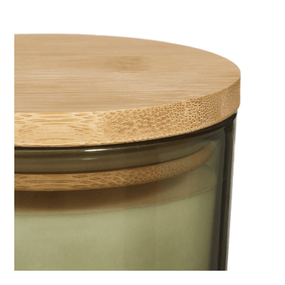 Bouclair Green Tea Candle with Wooden Lid