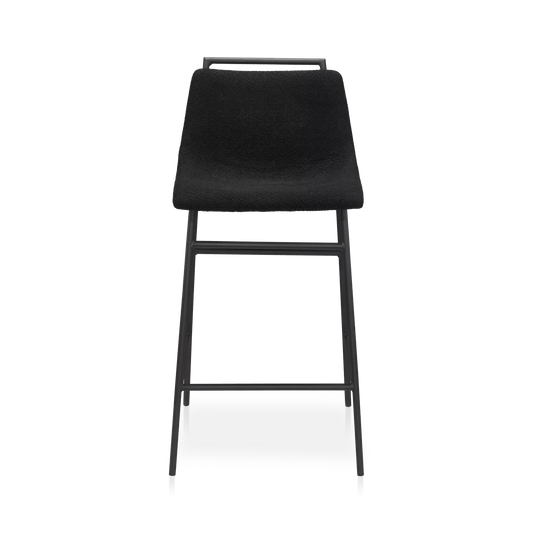 Fabric and Metal Counter Stool