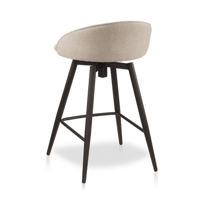 Fabric and Metal Bar Stool